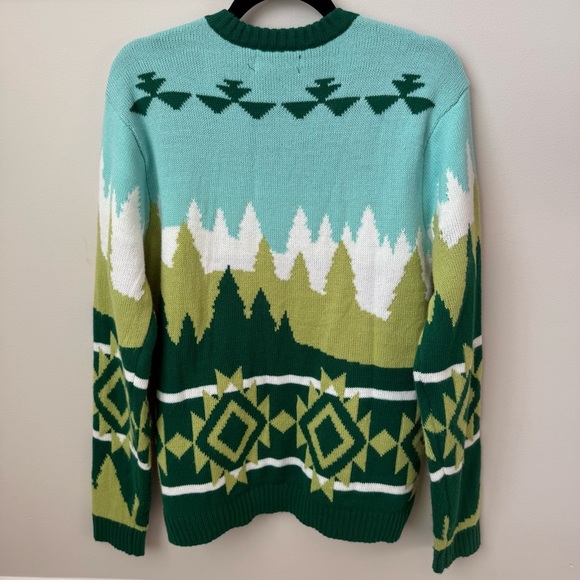 Blizzard Bay Ugly Christmas Sweater Reindeer Beer Keg Crew Neck Multi Sz M - Picture 6 of 9